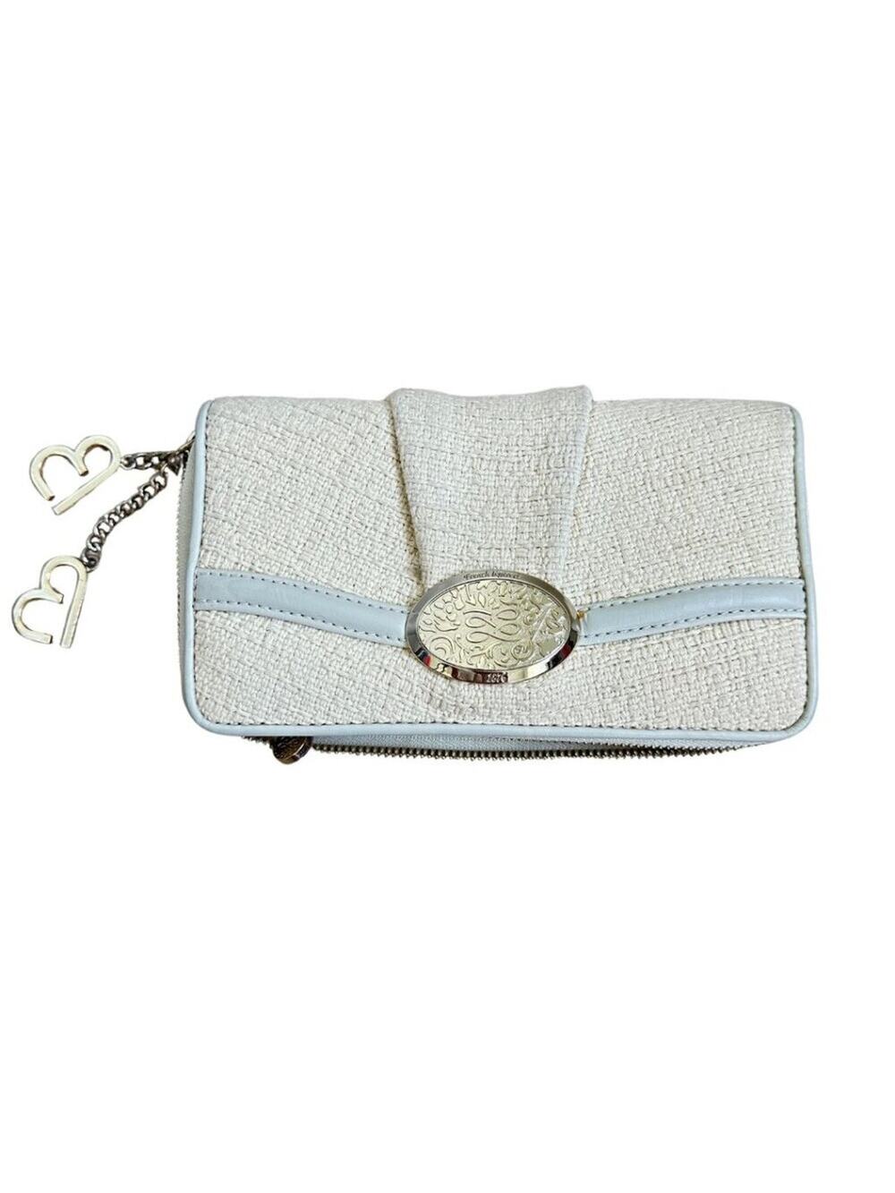 Lancel Brigitte Bardot Wallet Tweed Beige